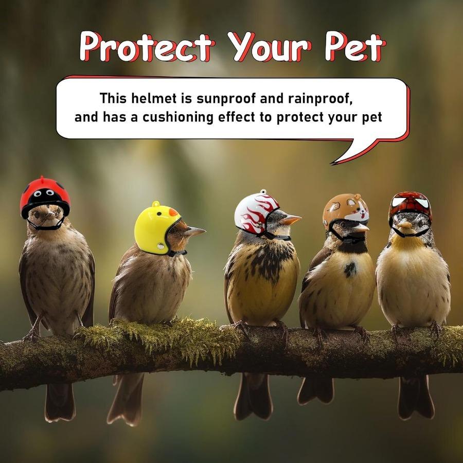 Casco Regolabile Elastico per Galline - Cappello di Sicurezza per Uccelli, Costumi per Animali Domestici per Galline/Pappagalli/Pappagallini e Pulcini Piccoli