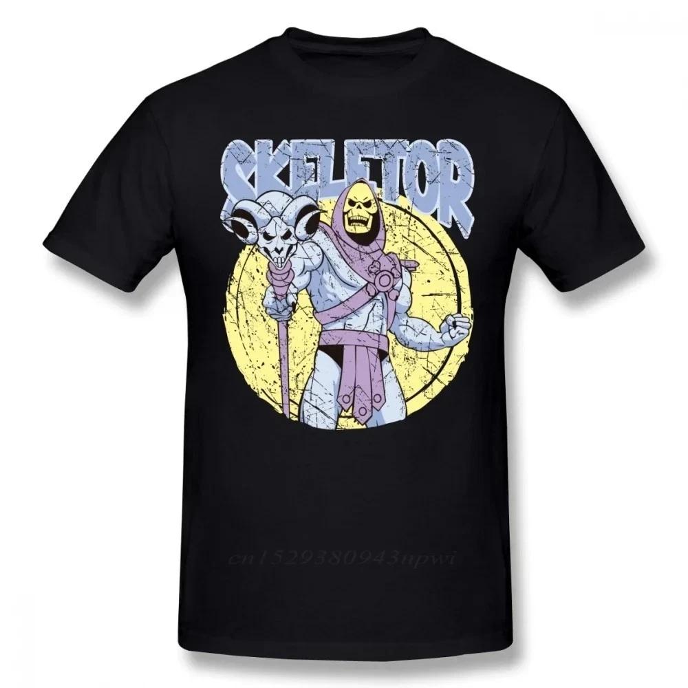 Skeletor Cotton T-Shirt Masters of The Universe Anime Graphic Cotton T-Shirt 4XL