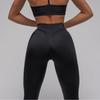 High Waisted Abdominal Fitness Pants Female Quick-drying Elastic High Elastic Sports Color-splicing Tight Peach Hip-lifting Pants Skinny Leggings