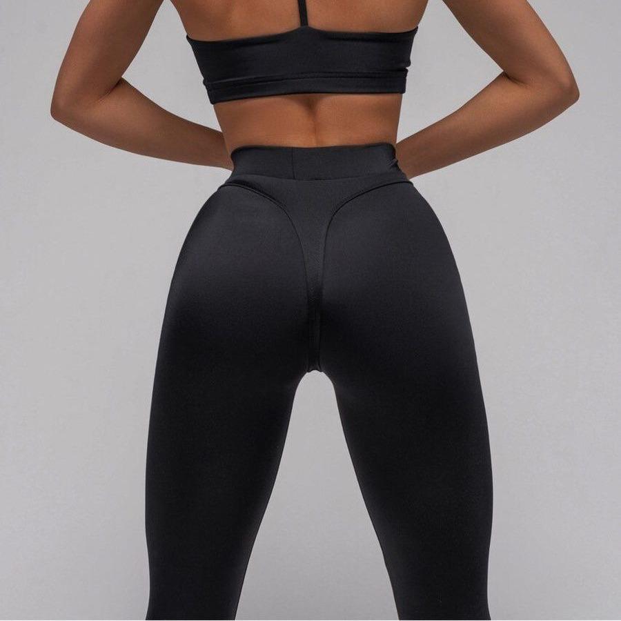 High Waisted Abdominal Fitness Pants Female Quick-drying Elastic High Elastic Sports Color-splicing Tight Peach Hip-lifting Pants Skinny Leggings