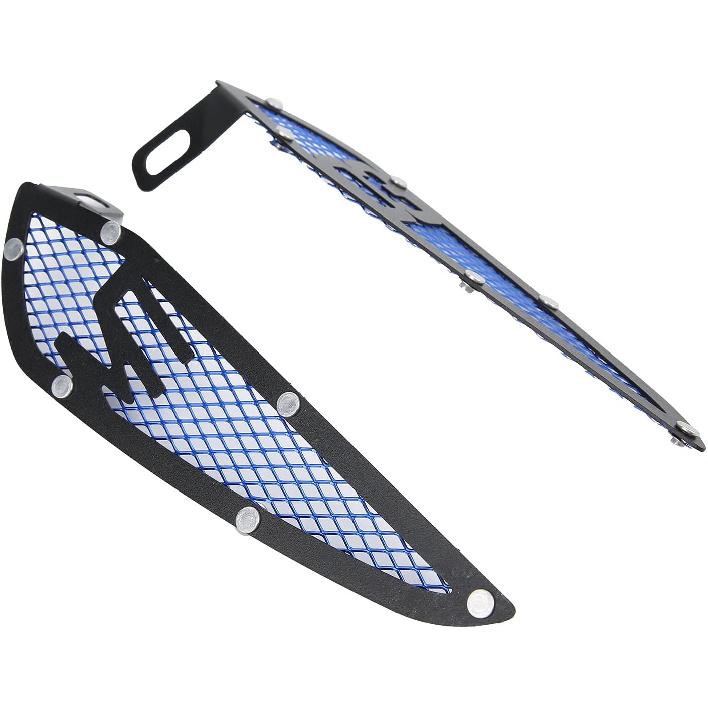KIMISS 2PCS Motorcycle Fuel Air Intake Trim, Aluminum Gas Side Frame Trim Cover Replacement for MT03 2020‑2021(Blue)