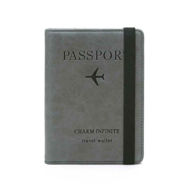 RFID-Blocking PU Leather Passport Holder: Chic, Multifunctional Travel Document Case