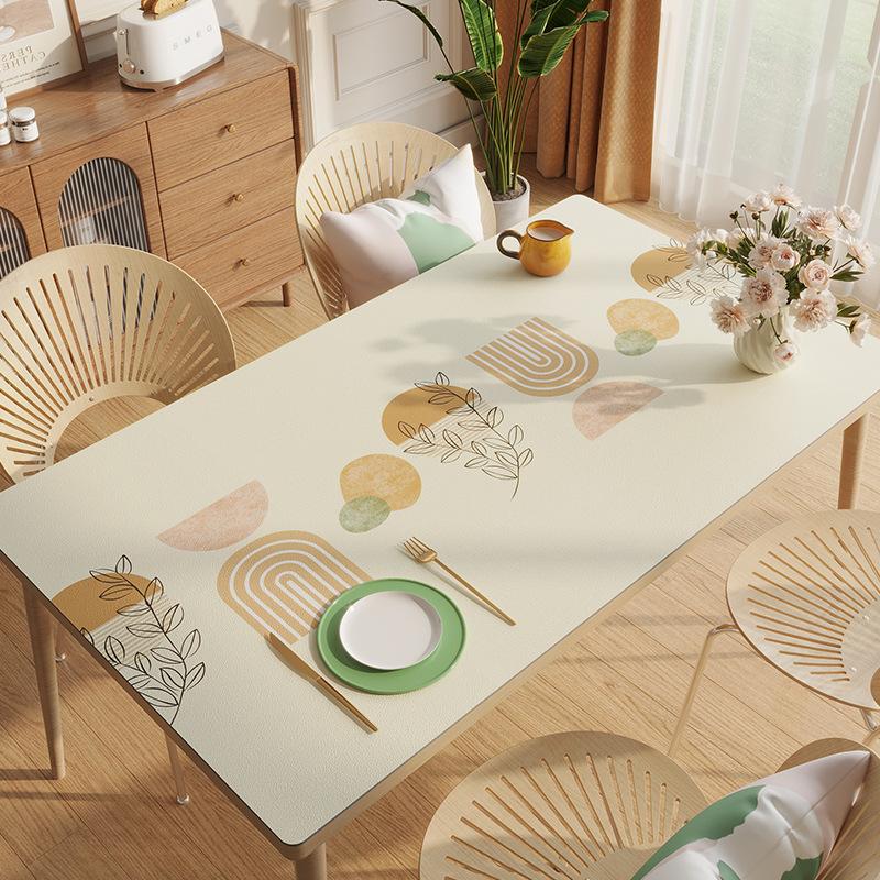 Cartoon Tablecloth Pvc Waterproof, Oil-Proof And Anti-Scalding Leave-In Table Mat Leather Tablecloth Dining Table Mat Coffee Table Mat