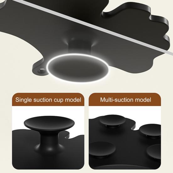 Silicone Makeup Brush Cleaning Mat with Suction Cups Non-slip Portable Travel Ginkgo Leaf Shape Cosmetic Brush Tools Cleaning Pad