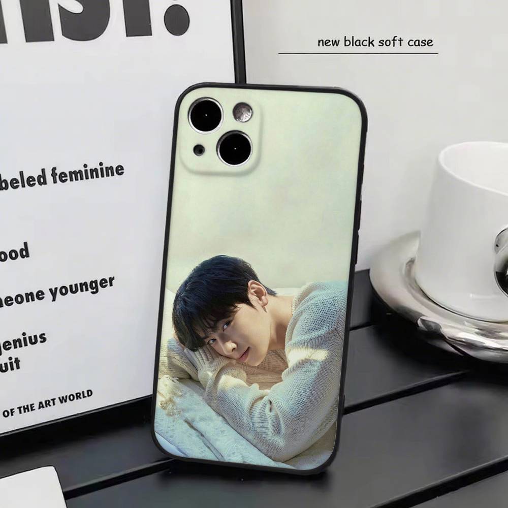 Korean Actor Cha E-Eun Woo Phone Case Silicone Soft For IPhone 17 Air 16 15 14 13 12 11 Plus Pro Max Plus