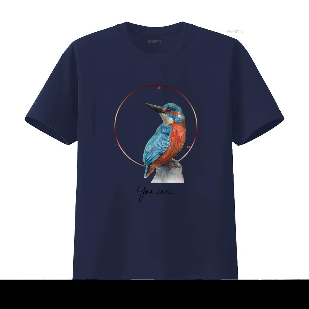 Watercolor Kingfisher Bird T shirt Perfect for Lovers Unique Design High Quality Print Comfortable Fit You Cant Miss vintage