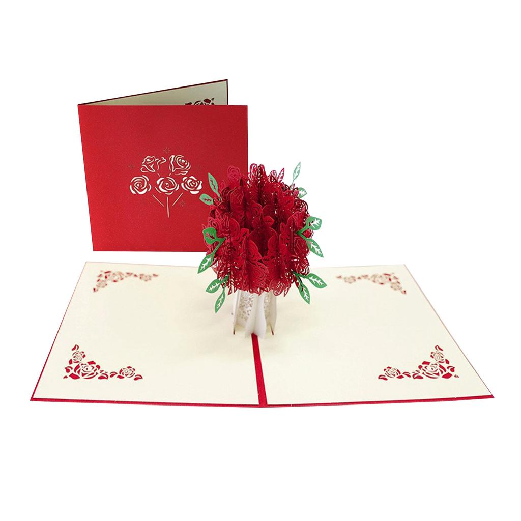 3D Pop UP Love Card for Wife and Girlfriend Gift for Valentines Day Anniversary Wedding Invitation Greeting Thank You Cards