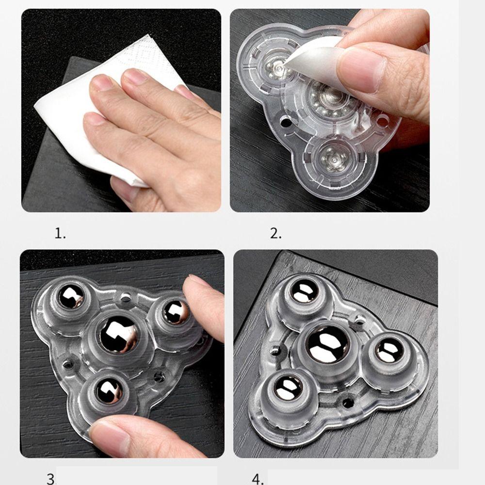 4pcs Self-Adhesive Universal Wheel 360° Rotation Swivel Casters Durable Universal Pulley  Furniture