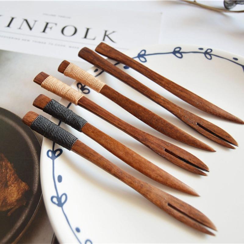 Wooden Dessert Knife Dessert Fork Cake Knife Dessert Knives Tableware Mini Cutlery Set Kitchen Accessories Wood Material