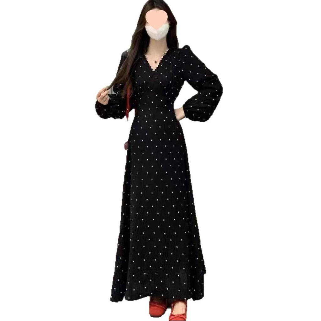 Elegant Floral Long Sleeve Plus Size Dress with Tie-Up Waist