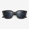 Seutailwokeu Horn-Rimmed Square Sunglasses Style Work Tr90-11 C1_Black Unisex Daily