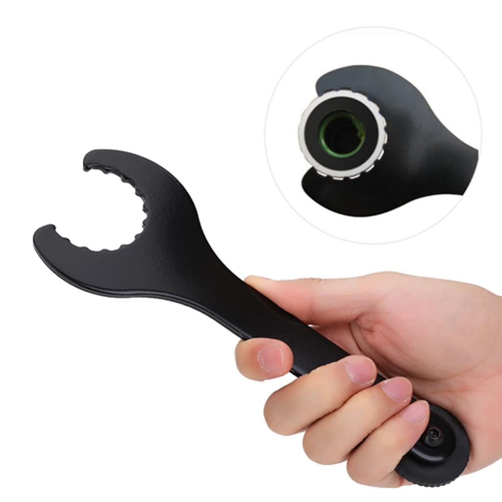 Bike Wrench Black Carbon Steel Bottom Bracket Repair Tool for Hollowtech 2 Cyclists