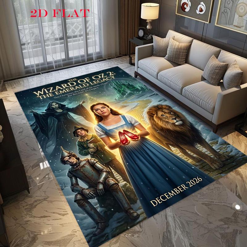 Wizard Oz Vintage Movie Poster Carpet Printing Suitable For All Seasons Art Dormitory Decoration Bathroom Mat