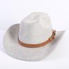 New Color Western Cowboy Hat Men's and Women's Commuting Versatile Simple Wind Wide Brim Top Hat Sun Hat