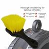 Heavy Duty Car Tire Brush Short Handle Wheel Cleaning Brush  Wheels Cleaning