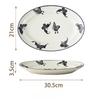 Ins butterfly dish tableware ceramic rice bowl high popular level plate bowl full set of household bowl set butterfly bowl plate