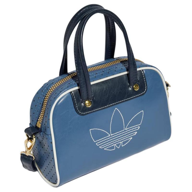 adidas Originals Polyurethane Bowling Bag, Crossbody Handbag Mini Women's Ink Blue Adidas JC5691