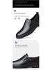 Qingting Men's 2025 Soft Sole Leather Slip-On Business Casual Shoes - Non-Slip, Round Toe, Dad Style