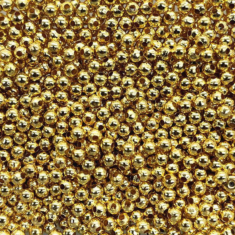

3mm 4mm Tone Metal Beads Smooth Ball Spacer Beads for Jewelry Making Diy Handmade Accessories 4mm(100pcs)