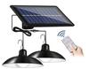 Solarlampe Kronleuchter 2x Solarpanel + Fernbedienung 2in1