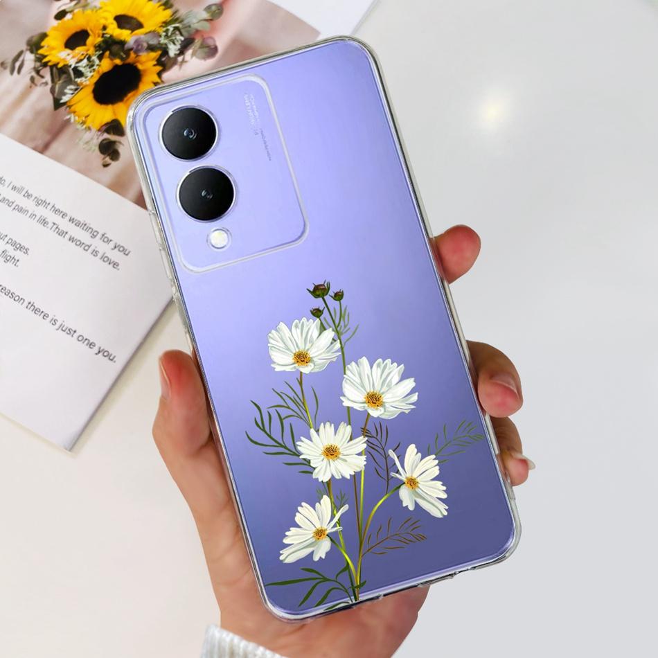 For Vivo Y17s Case 2023 Elegant Pattern Soft Silicone TPU Phone Back Cover For Vivo Y17s 4G VivoY17s Y 17S Bumper