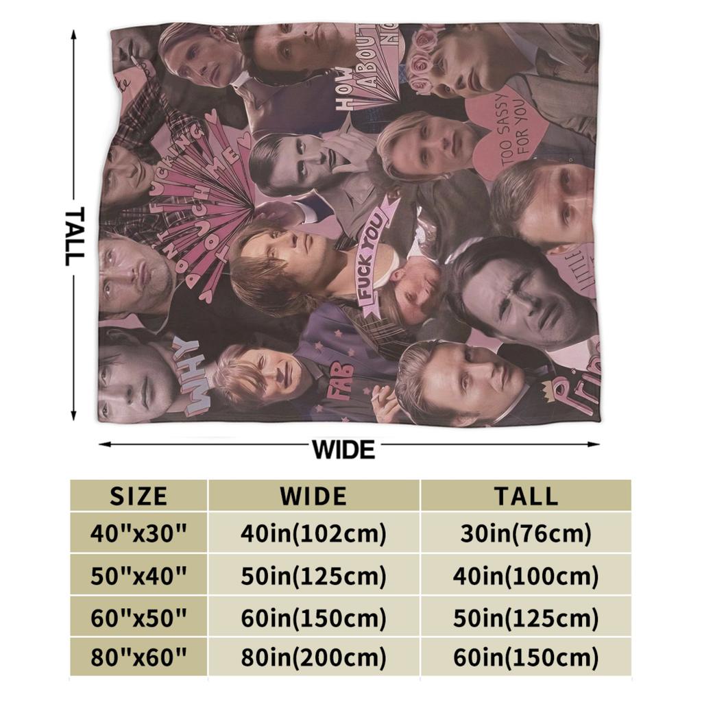 Mads Mikkelsen Super Warm Blanket Camping Plush Bedding Throws Street Trend Home Decor Flannel Bedspread Sofa Bed Cover