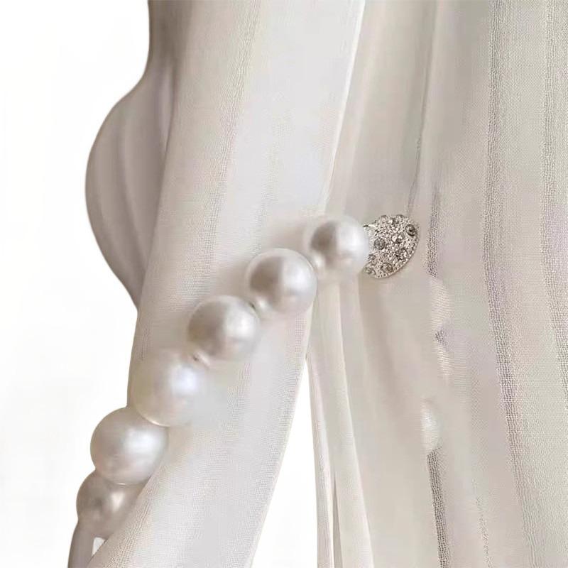 Magnetická přezka Pearl Curtain, lehký luxusní popruh na záclony, magnetická přezka, špičkový magnetitový popruh, příslušenství bez děrovacího popruhu