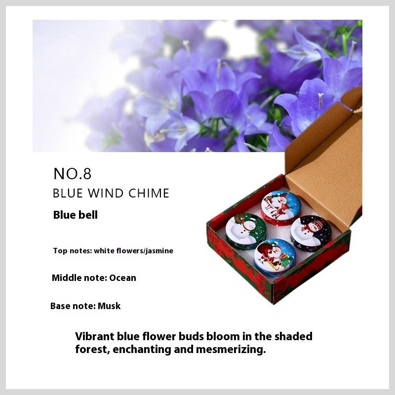 

Рождественский подарочный набор из 4 жестяных свечей - Ароматические свечи в праздничных металлических коробках для подарков на Сочельник, украшения для вечеринки blue wind chimes