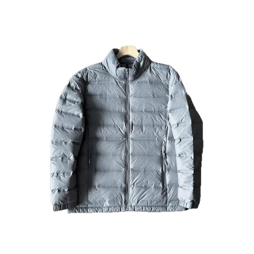 Men's Lightweight Winter Down Jacket - Essential Stand Collar for Outdoor & Commuting Warmth