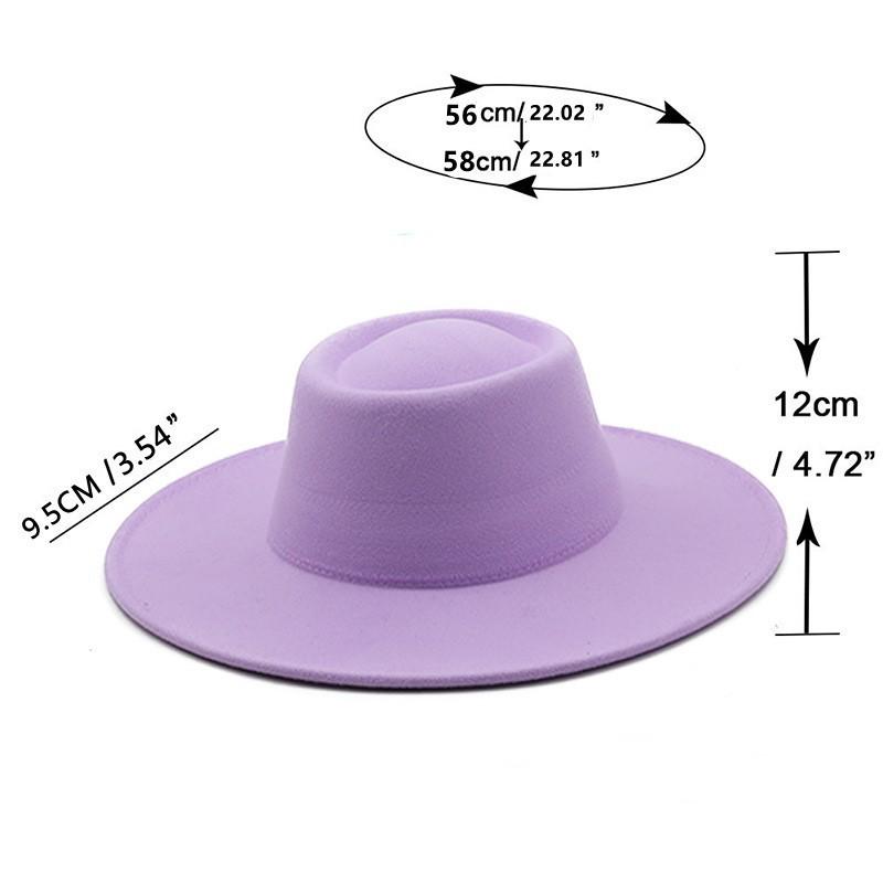 British Style Faux Wool Fedora Hat for Women - Autumn/Winter Hepburn Look with Small Face Effect and Dented Top