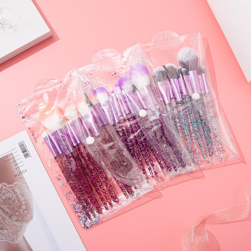 

10 шт. Кисті для макіяжу з цибулевим пудром Інструменти для макіяжу для точкового нанесення Набір кистей для пудри, консилера, основи 10Colorful Dot Makeup Bru