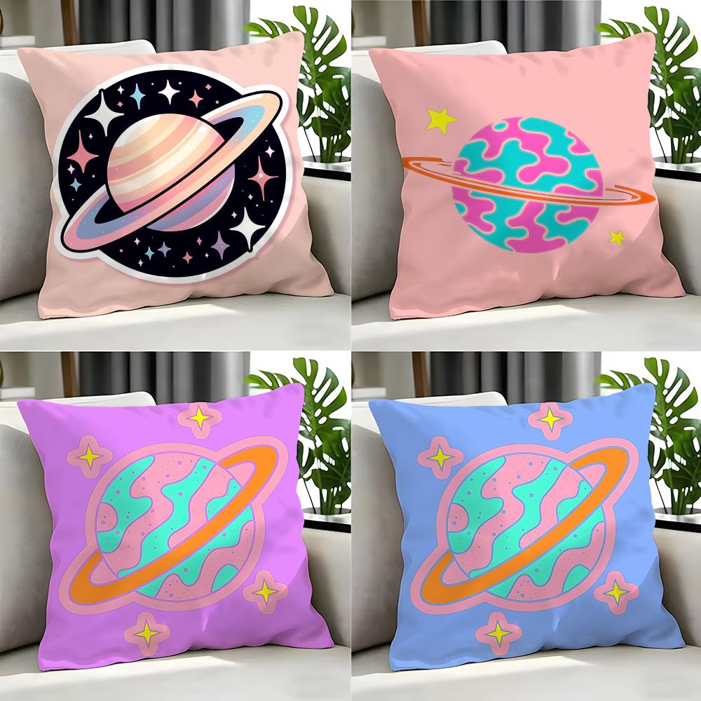 Art CCartoon Planet Cushion Cover Cushion Cover Set Pcs x x x Pillowcase Decorative Sofa Home Decor