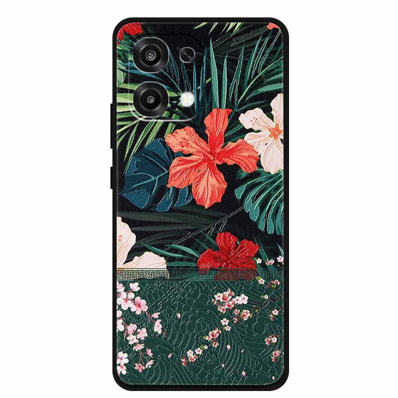 For OPPO A6 Pro 4G 5G 3D Flower Case F31 Soft TPU Bumper Protector Relief Emboss Silicone Phone Cover for F 31 A 6 Fundas Coque
