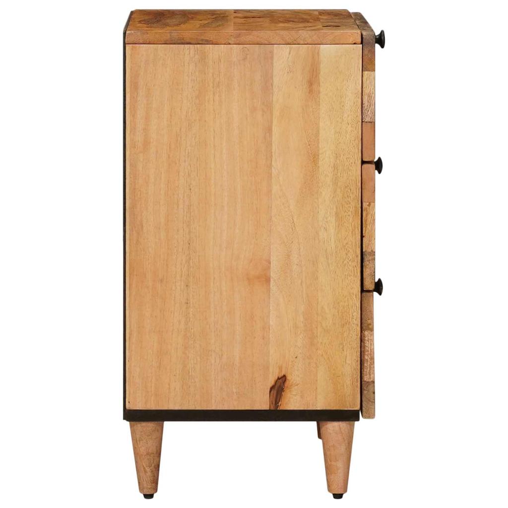 Nightstand Natural 50 X 33 X 62 Cm Solid Mango Wood