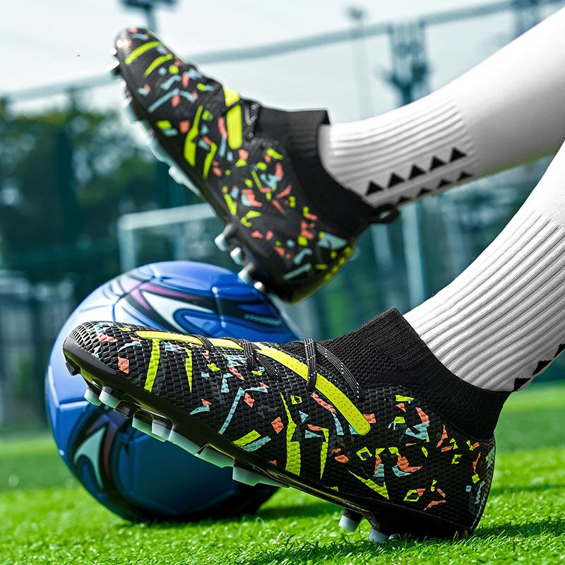 Men's Professional Football Boots Unisex Breathable Training Soccer Shoes for Outdoor Futsal Match Turf Grass Cleats Non-Slip