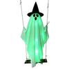 A Swing Halloween Decoration with String Lights - Outdoor Yard Decor for , House Party Prop