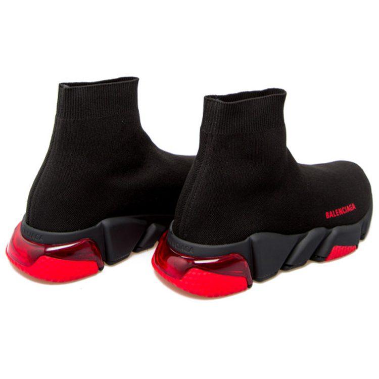 Balenciaga Speed Sneaker 'Clearsole - Black Red' 607544W2DI11016