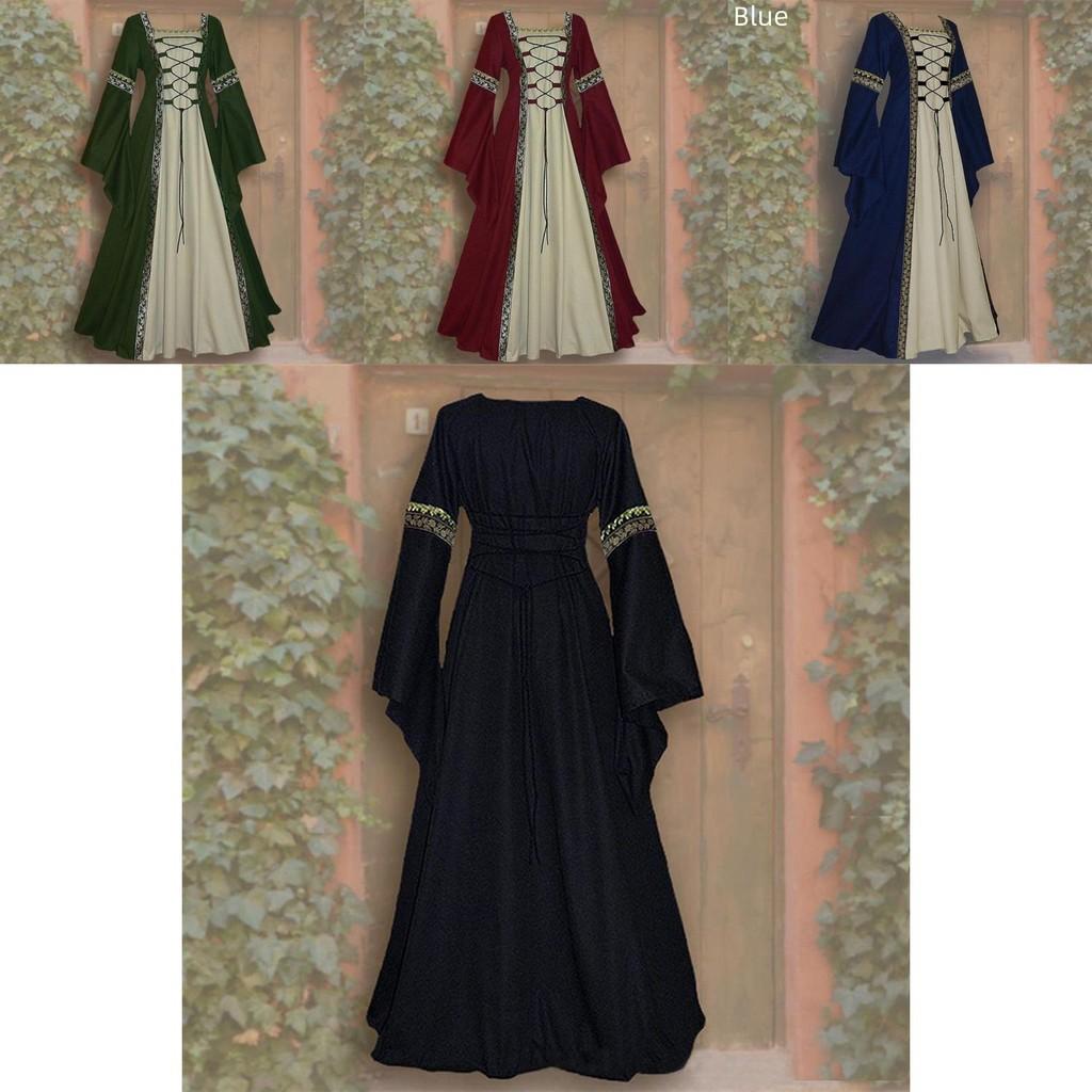 Women's Gothic Retro Dress For Cosplay Pirate Costume And Witch Costume