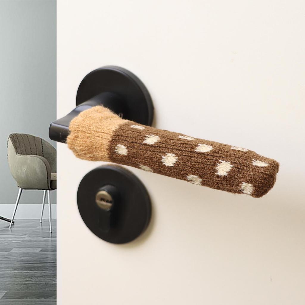 Knitted Anti-Collision Door Handle Cover - Winter Protection Sleeve for Bathroom Door Locks