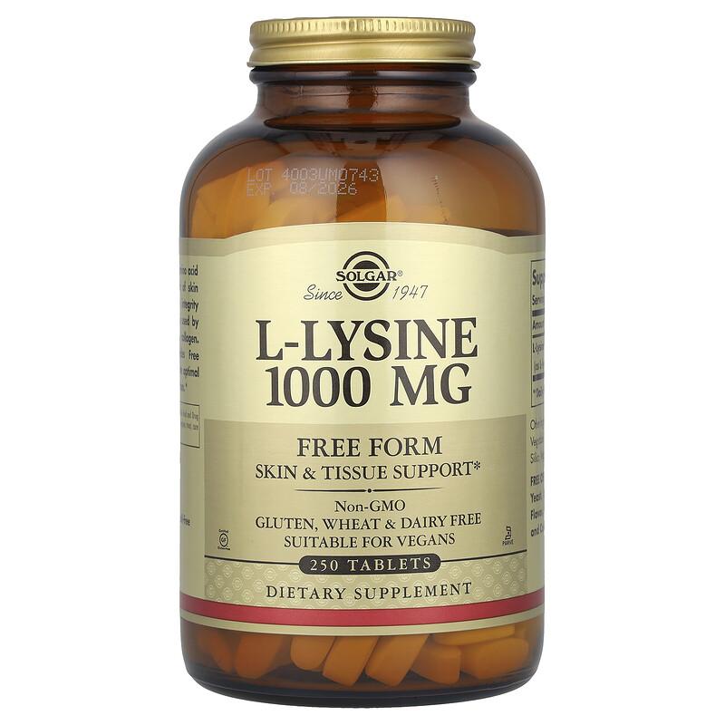 Solgar - L-Lisina, 1000 Mg (250 Comprimidos) - Imagen 6