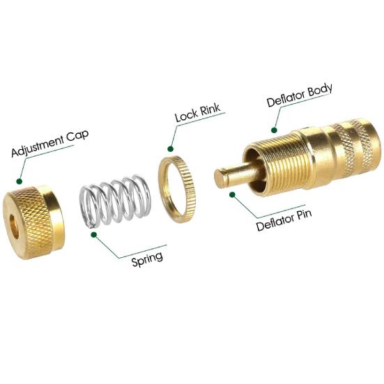 Deflators Bleeder Easy Installation Corrosion Proof Brass Reliable Tire Relief Valve for Car