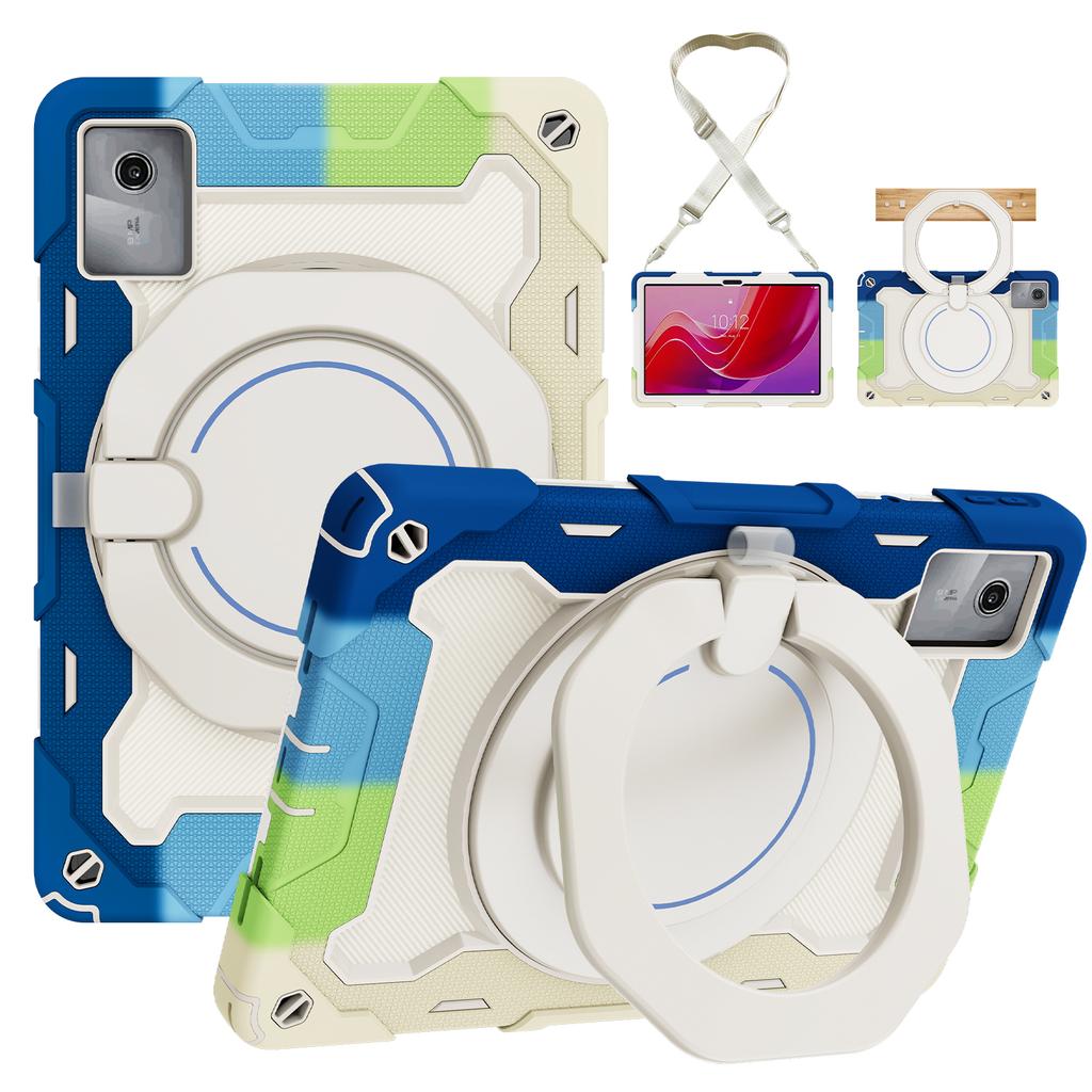 Case for Motorola Moto Pad 2026 11-Inch Tablet Built-in Shoulder Strap Kickstand - Soft Silicone Hard Back Kids Friendly Cover