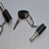 Telescope Key Chain Ring, Nickel Finish Leather Keychain Rings for Keys Nautical Gift, Black,