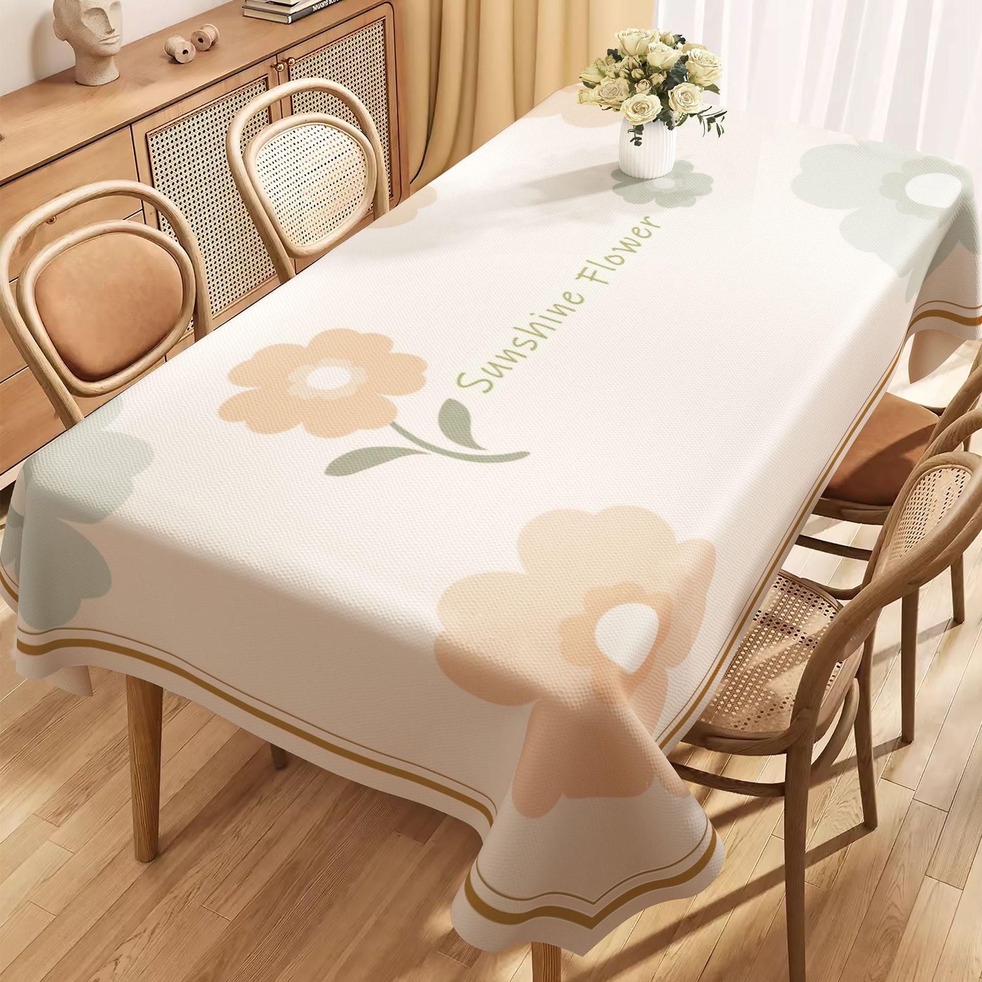 

Oval Tablecloth Waterproof, Oil-Proof And Anti-Scalding Leave-In Lambskin Dining Table Cloth Household Oval Tablecloth 80*120 [small size, handle with care]