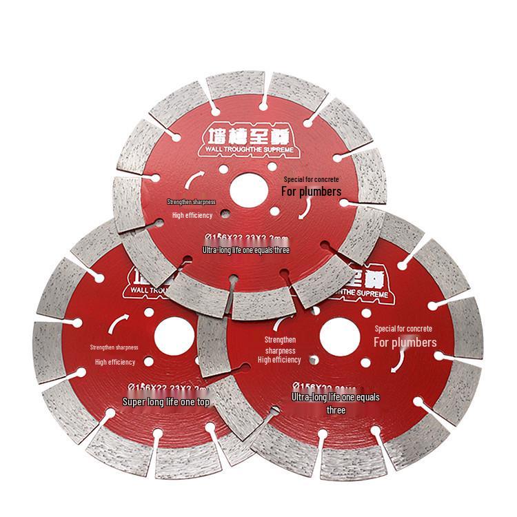 6-Inch Diamond Cutting Blade for Marble, Concrete & Stone - 156mm Wall Grooving Reinforced Sharpness