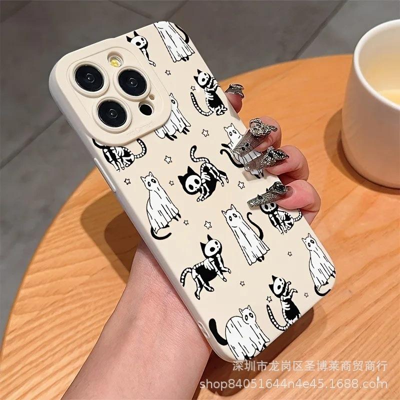 Fun black cat for apple 15 mobile phone case iphone12promax case 14/13/11/XSMAX pupil eye 16