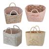 Floral Fabric Storage Basket Large Capacity Laundry Basket with Handles Portable Folding Storage Bag for Clothes and Sundries