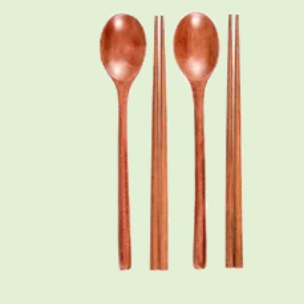 Comet Lacquered Wooden Spoon/Chopstick 2-Set