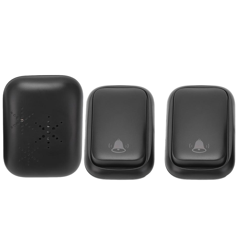Wireless Doorbell Set AC Self Power Generating 1 Receiver 2 Push Button Battery Free Door Bell Kit for Home