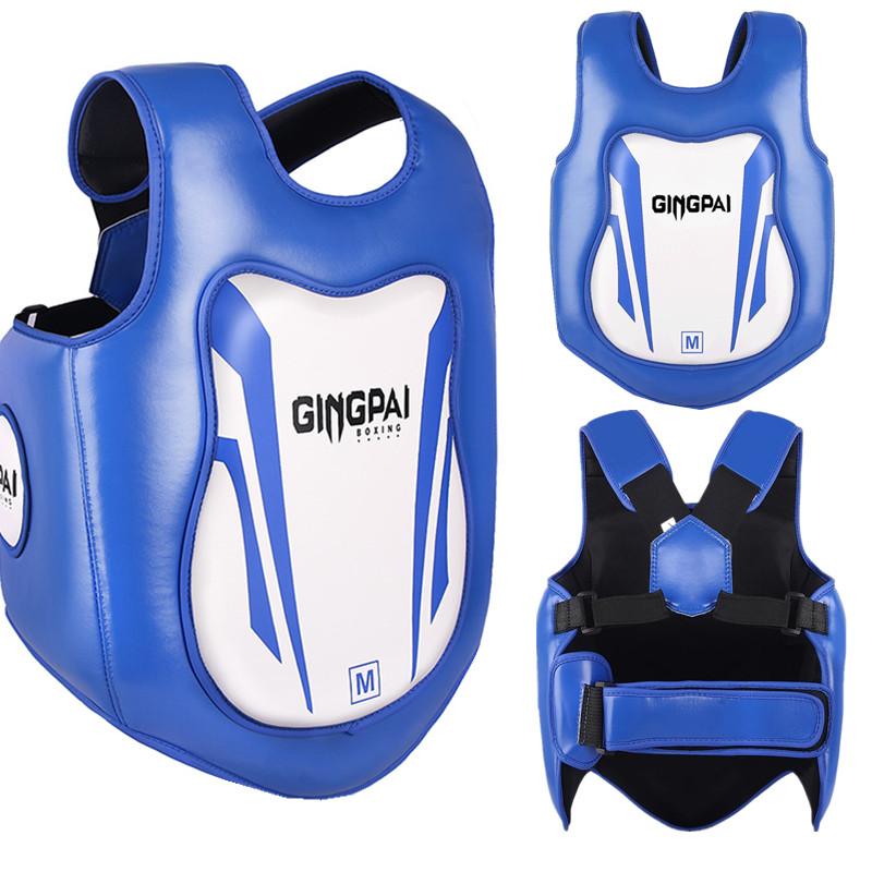 Boxing Chest Guard MMA Kickboxing Body Protector Reversible Rib Shield Taekwondo Training Vest Martial Arts Gear